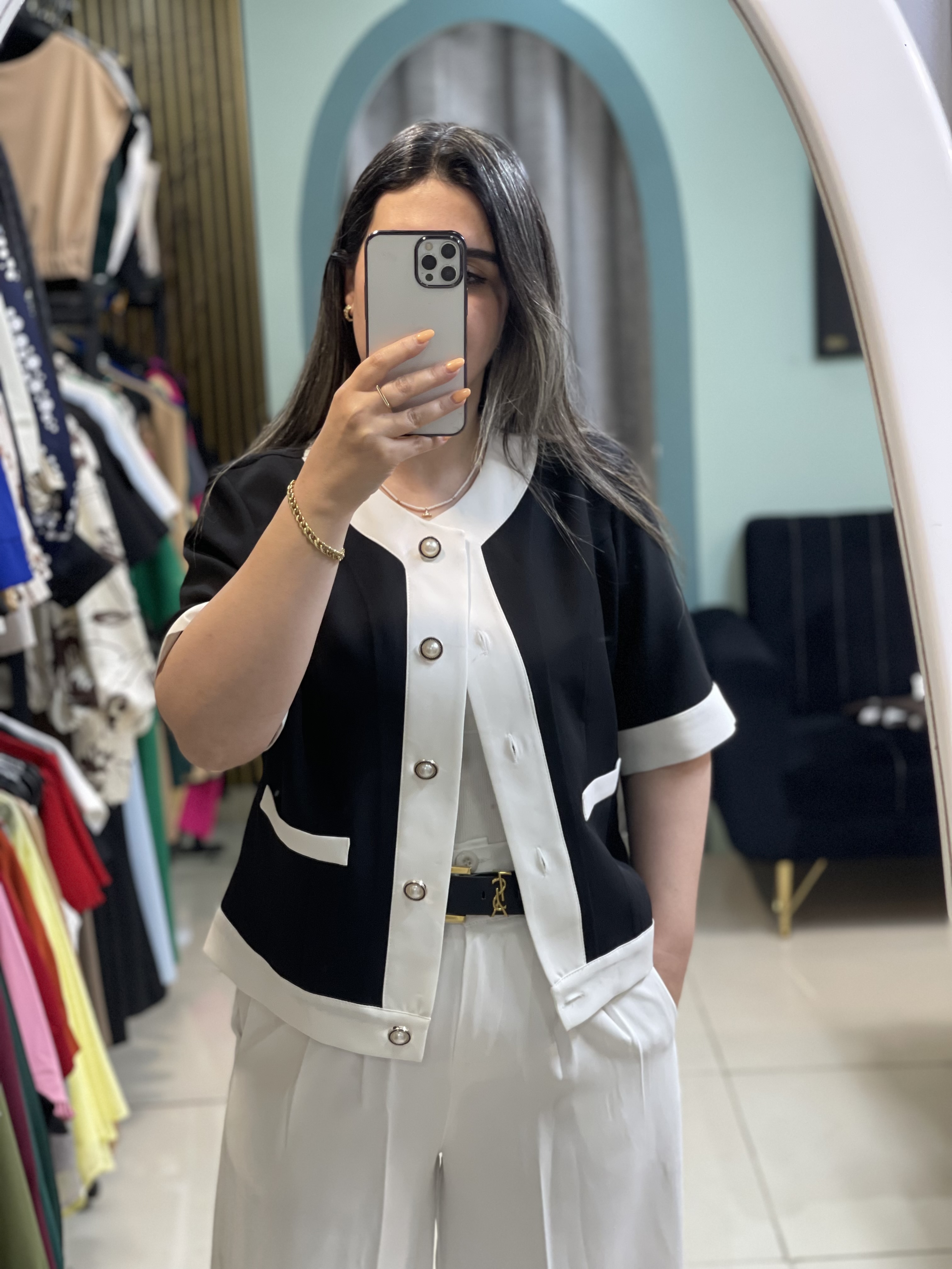 کت کرپ آستین کوتاه